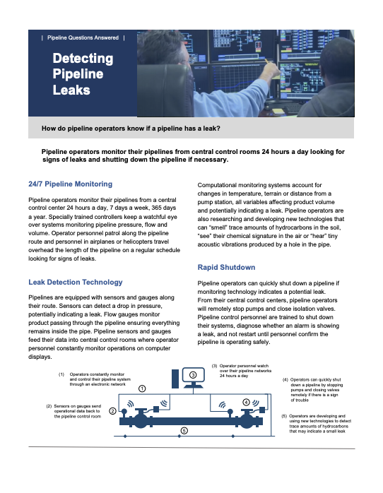 Toolkit Leak Detection Liquid Energy Pipeline Association